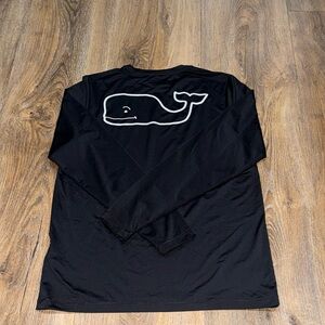 Vineyard Vines Boys Black Performance Long Sleeve Shirt